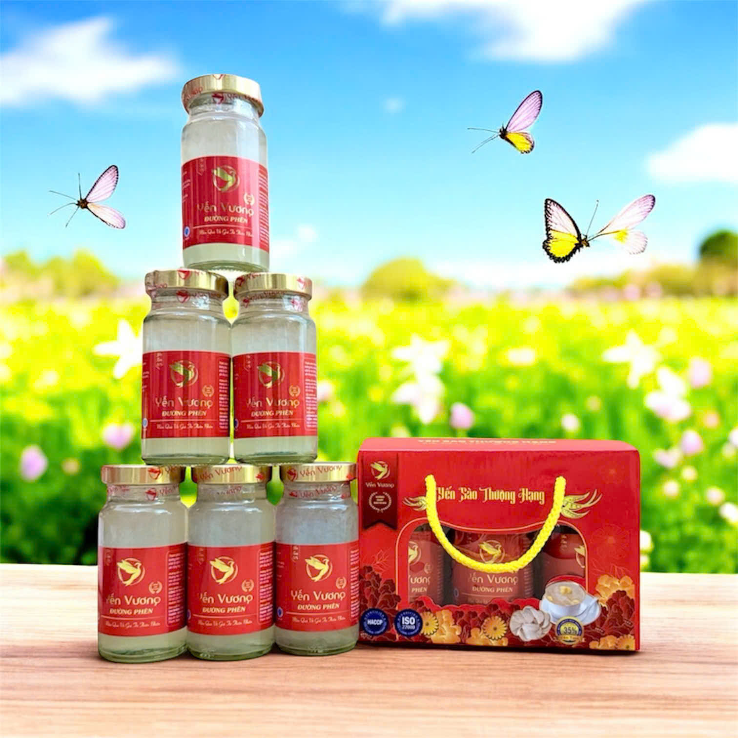 Lốc 6 hũ yến Vương 140ml Đường Phèn